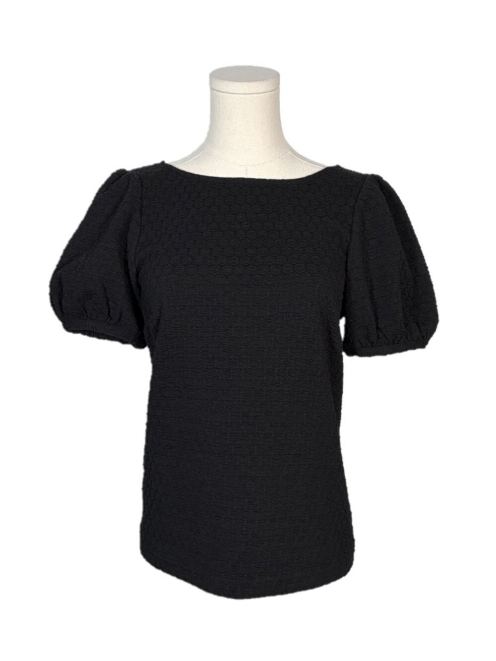 Anthropologie Textured Puff Sleeve Top Size XS